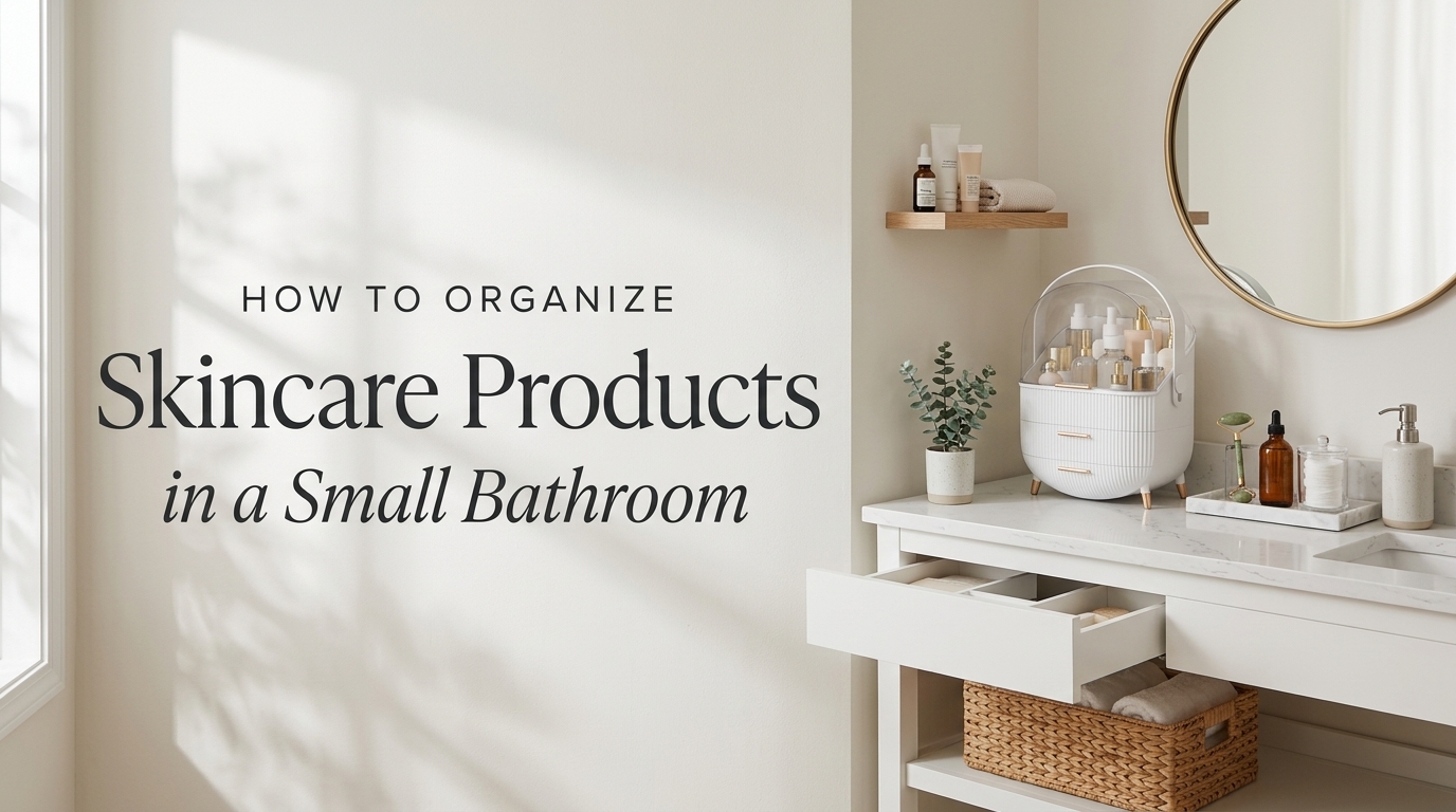 How to Organize Skincare Products in a Small Bathroom